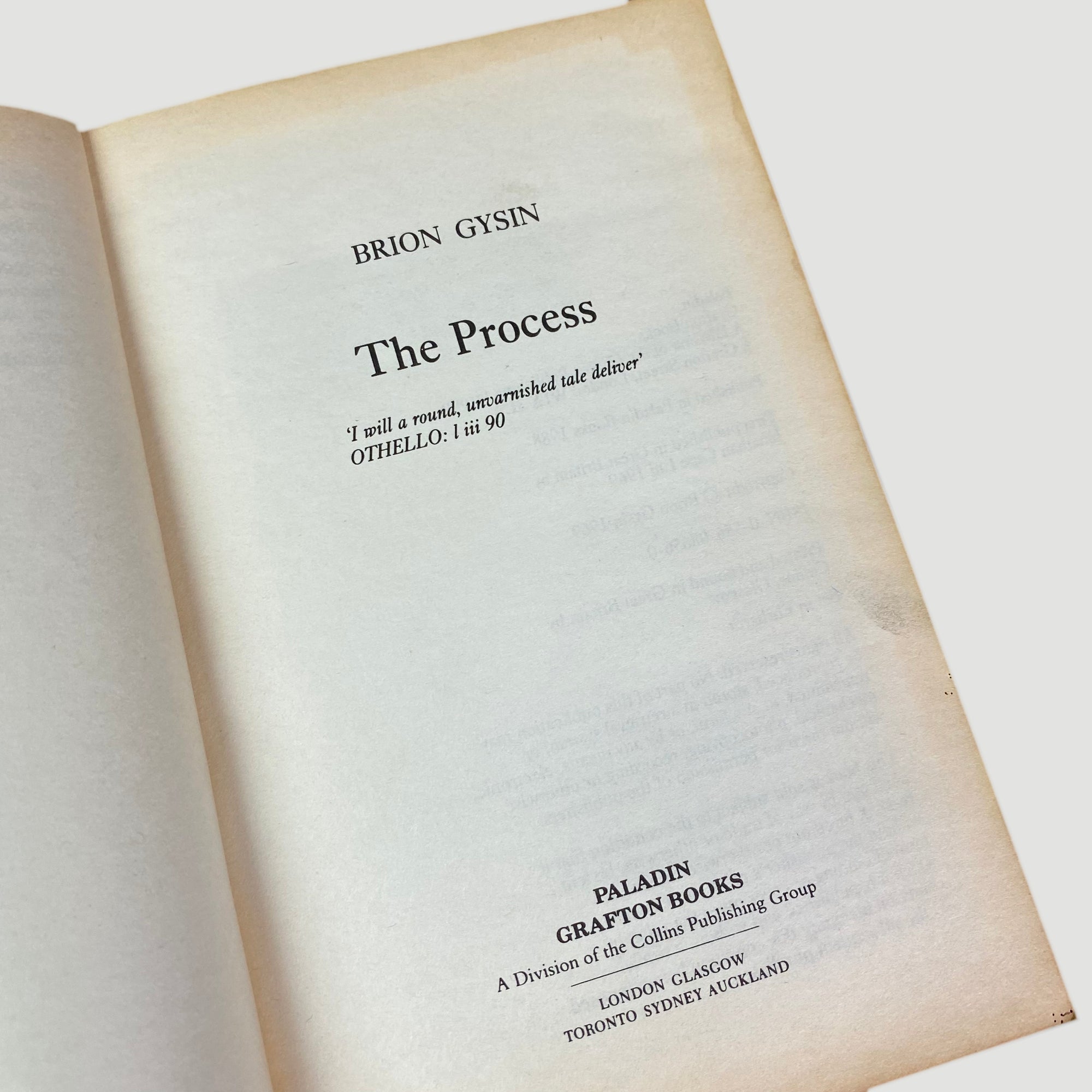1988 Brion Gysin The Process (Keith Haring Cover)
