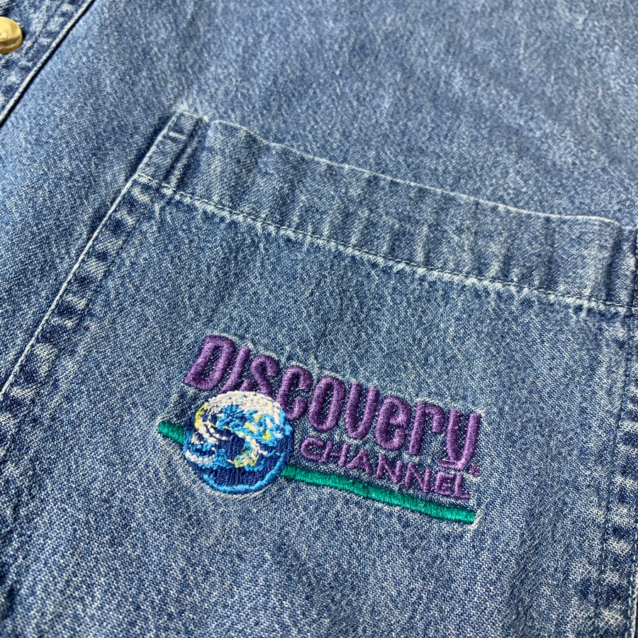 90's Discovery Channel Denim Chambray Work Shirt
