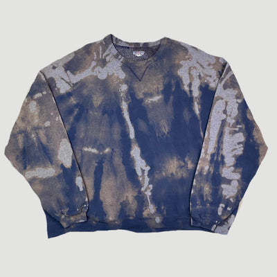 00's Bleached Navy Basic Oversized Sweatshirt