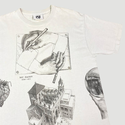 90's MC Escher All Over Graphic T-Shirt