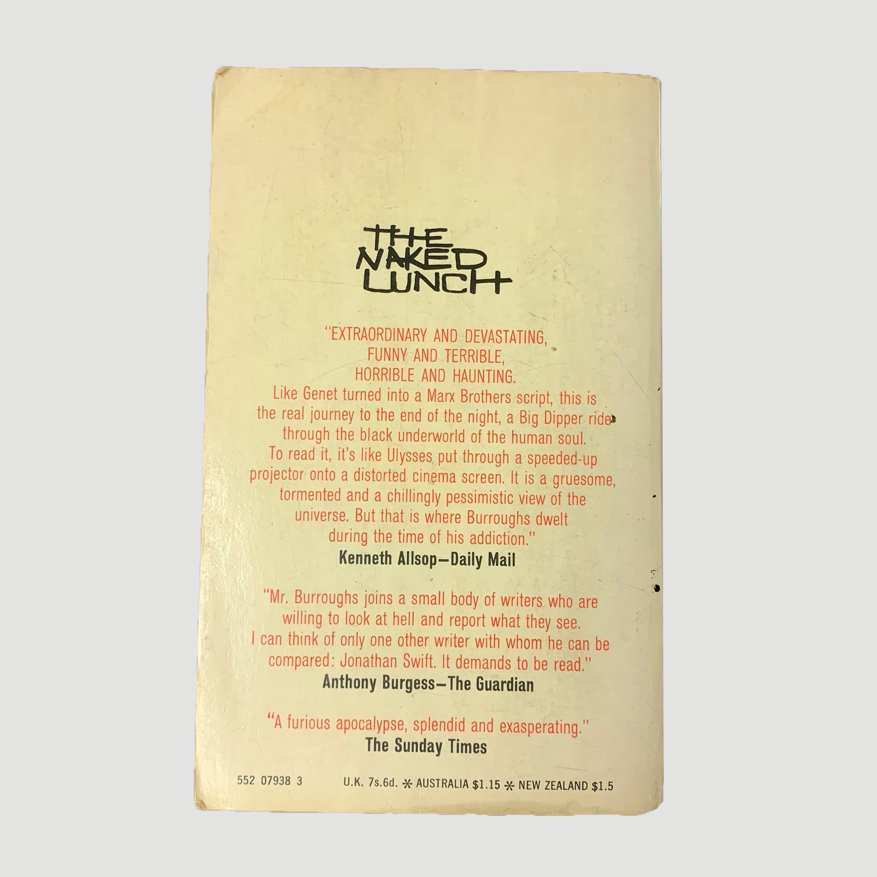 1969 William Burroughs ‘The Naked Lunch’