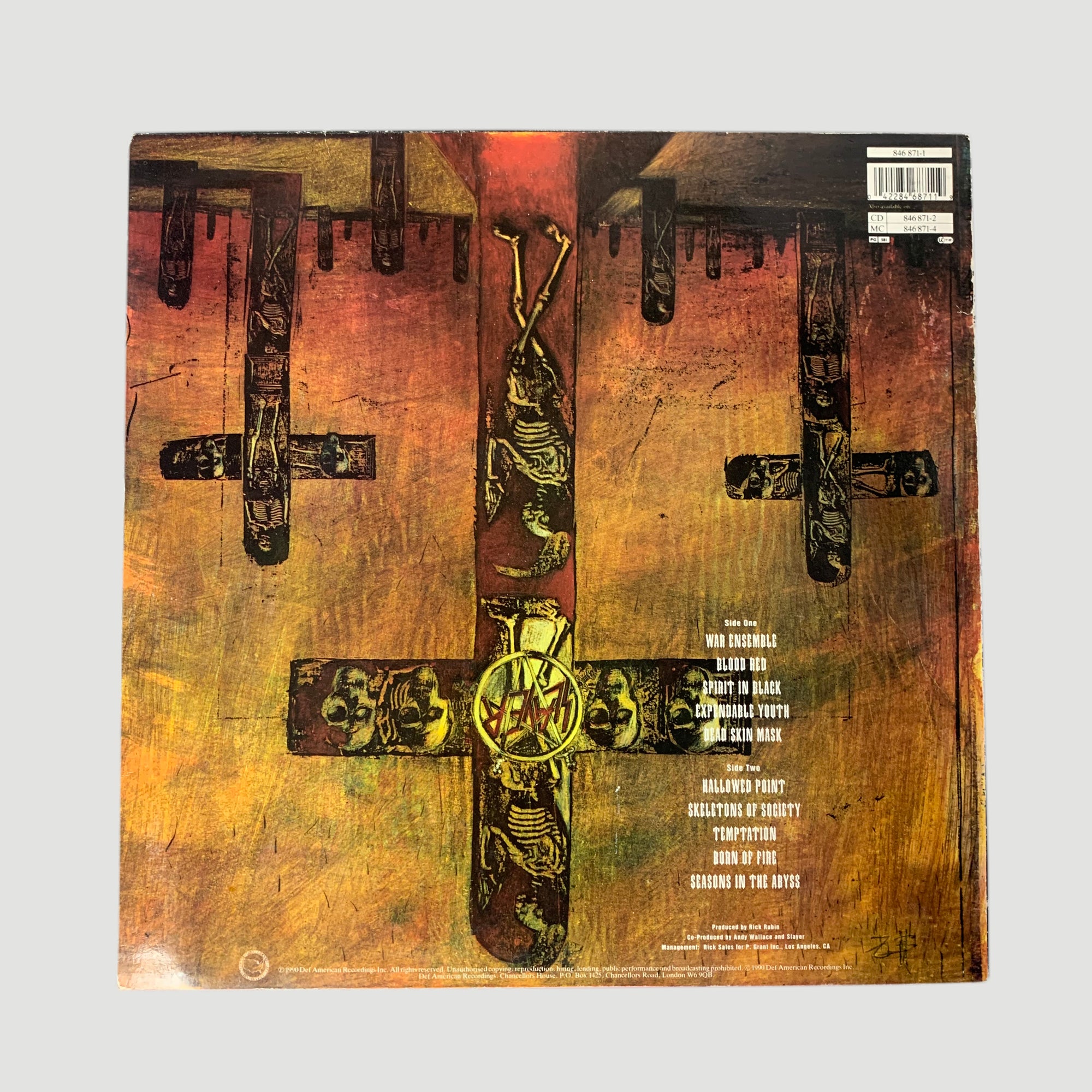 1990 Slayer 'Seasons In The Abyss' LP