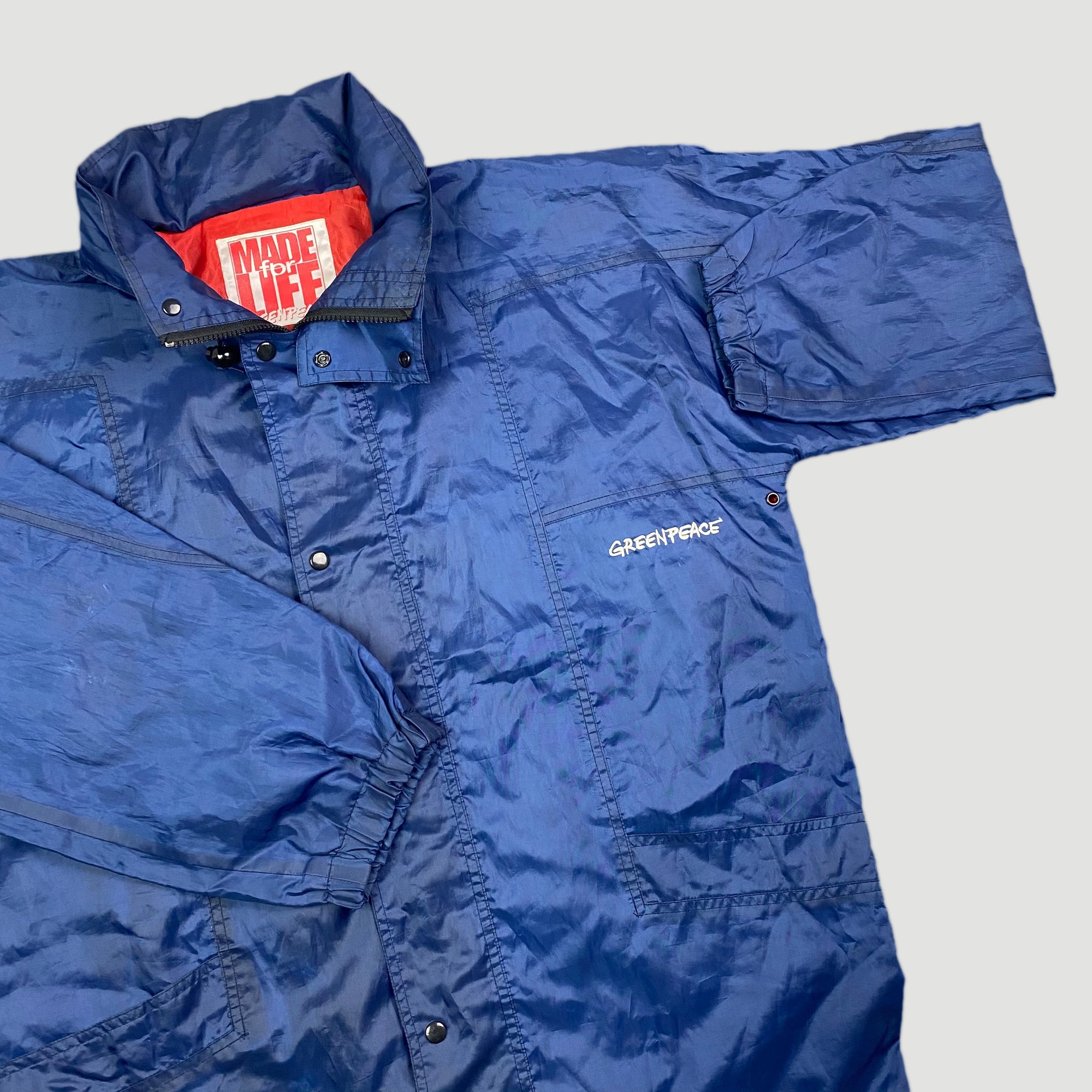 90's Greenpeace Hooded Windbreaker