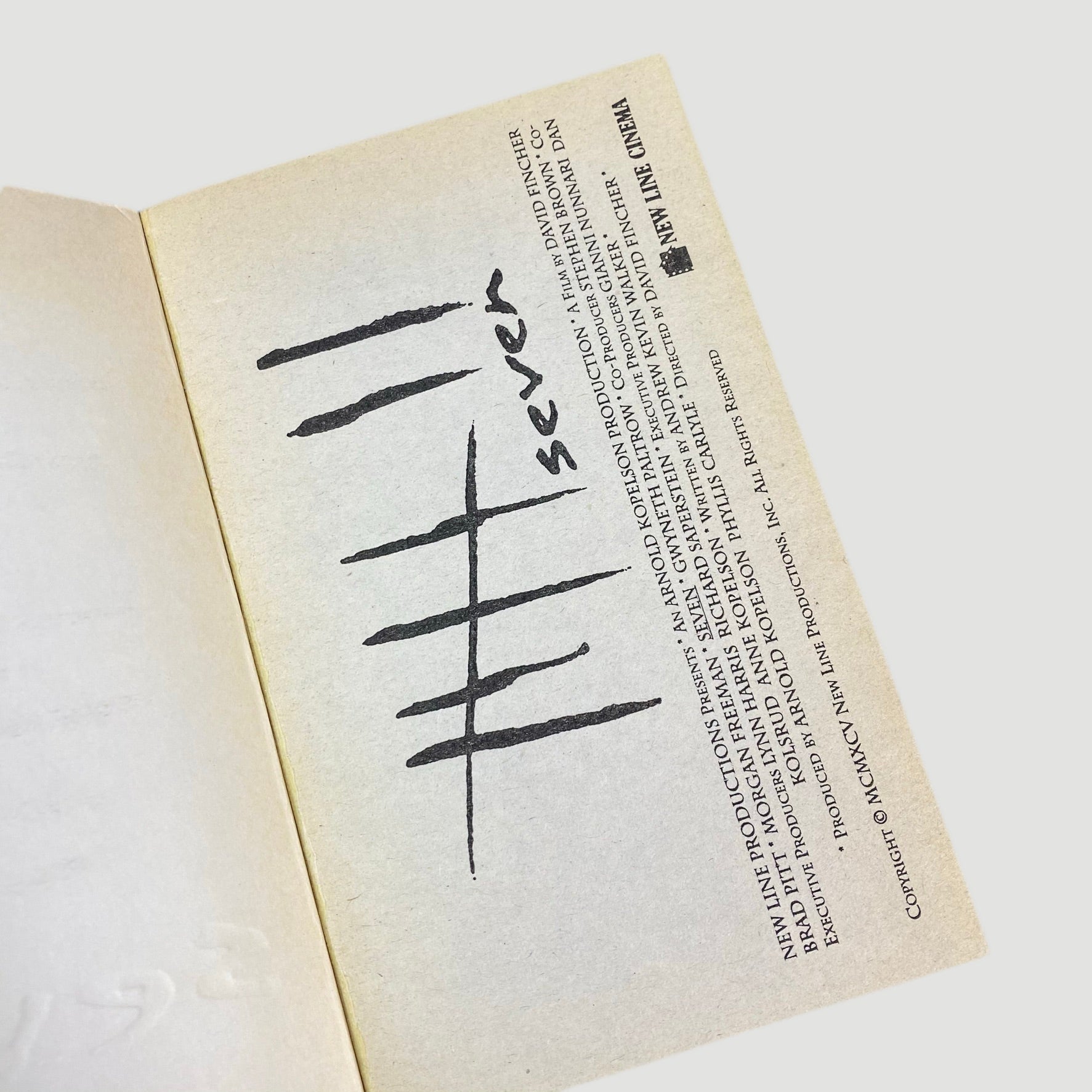 1995 Anthony Bruno 'Seven' Novelisation