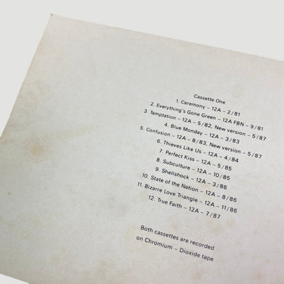 1987 New Order 'Substance' 2 x Cassette Box Set