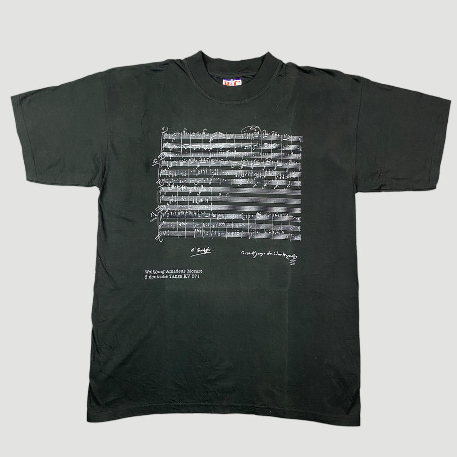 90's Wolfgang Mozart Score T-shirt
