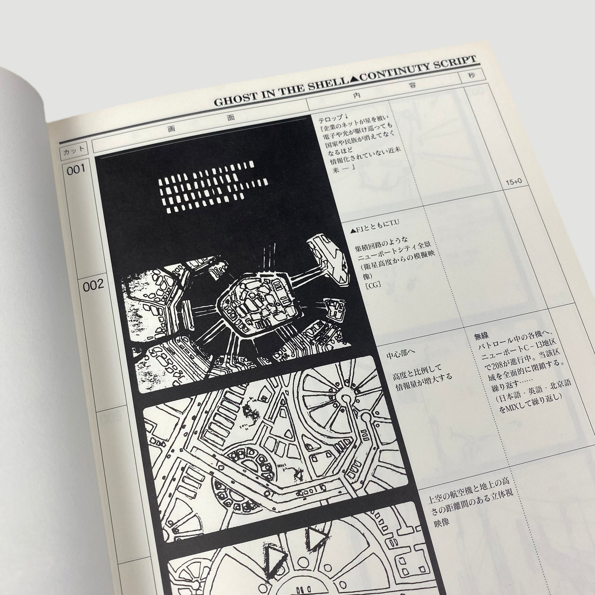 1997 Ghost in the Shell Continuity Storyboard Book