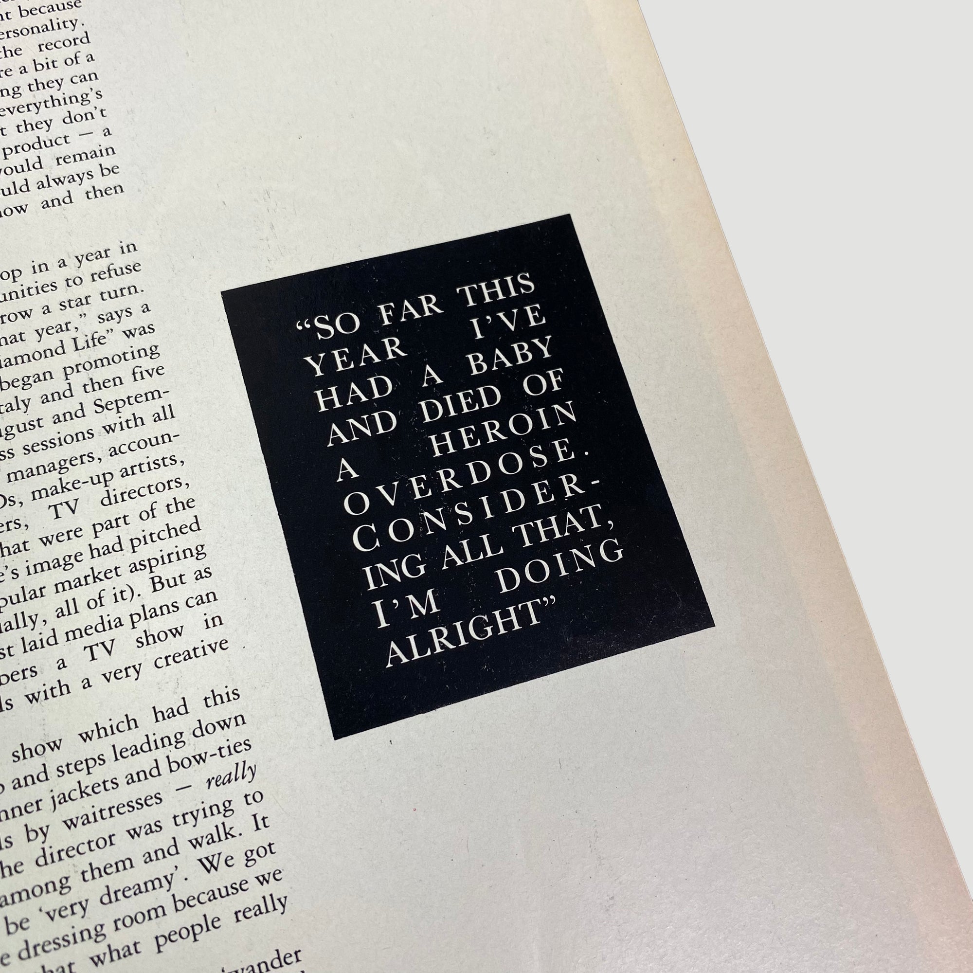 1985 The Face Magazine Sade Issue