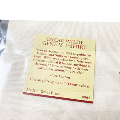 Mid 90's Oscar Wilde 'I Have Nothing To Declare Except My Genius' T-Shirt