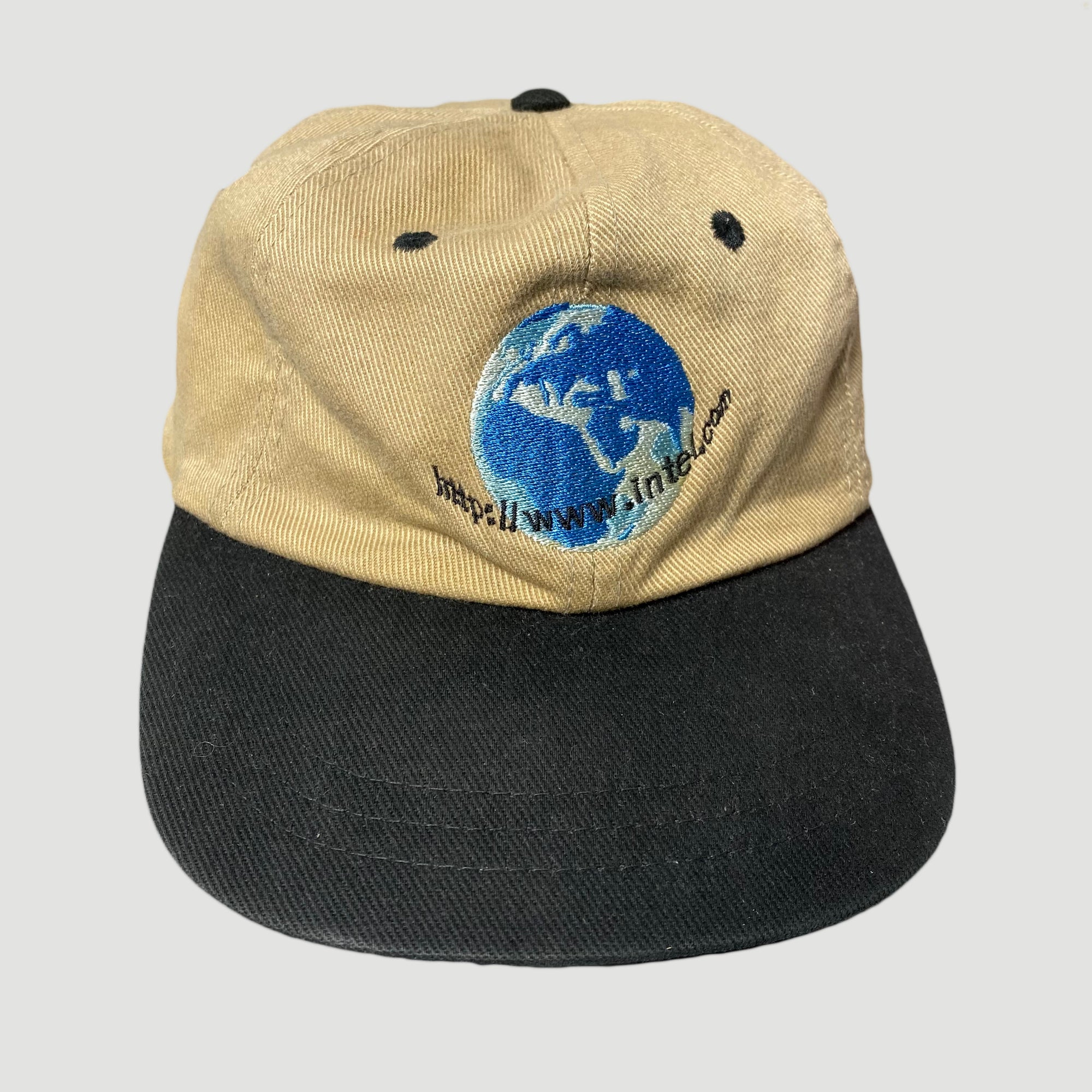 Late 90's Intel Globe Logo Strapback Cap