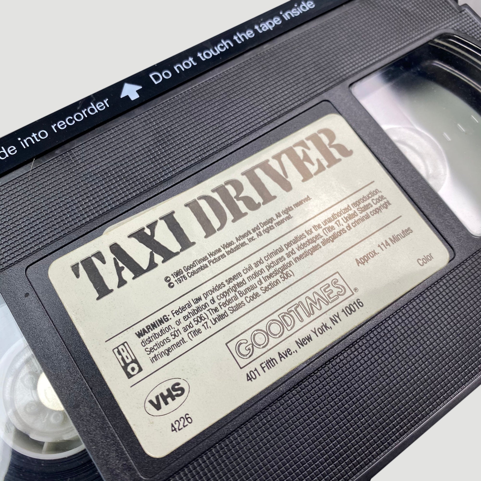 1989 Taxi Driver NTSC VHS