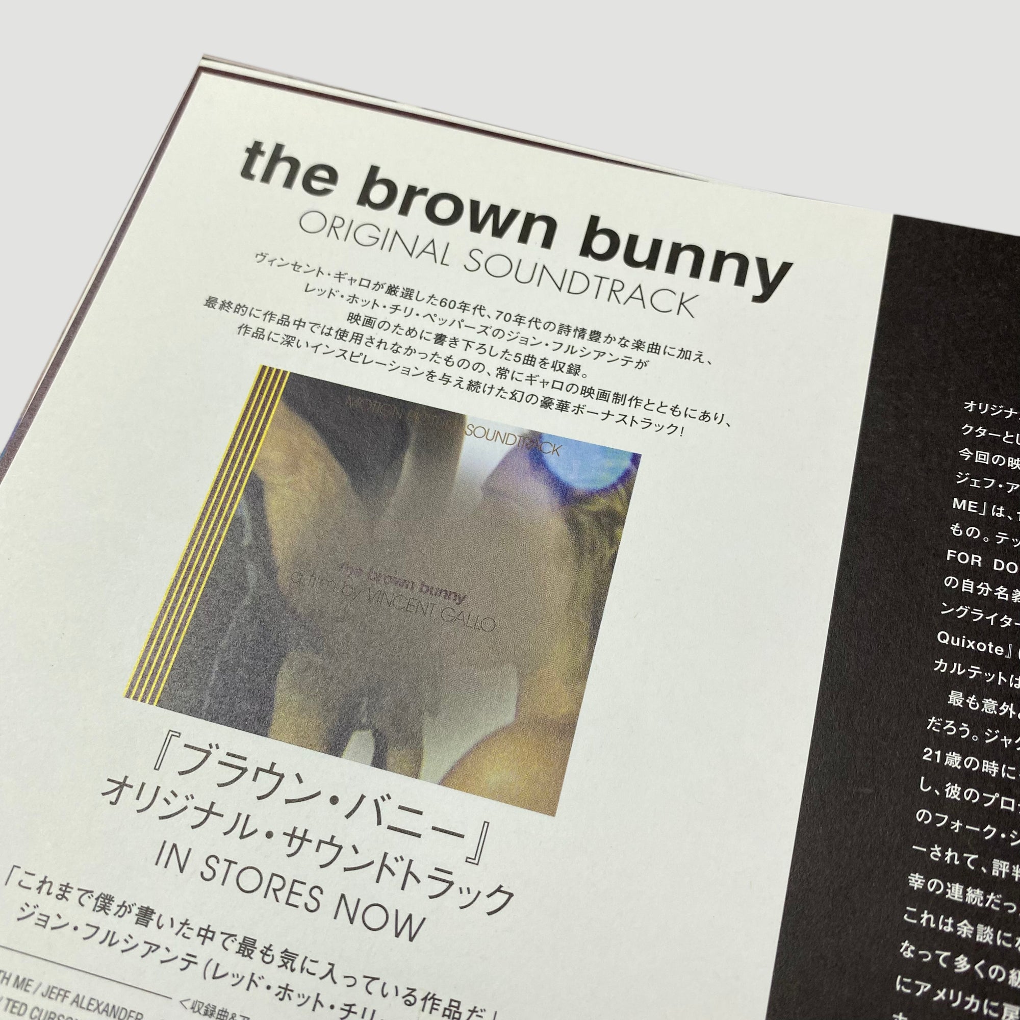 2003 'Brown Bunny' Japanese Brochure