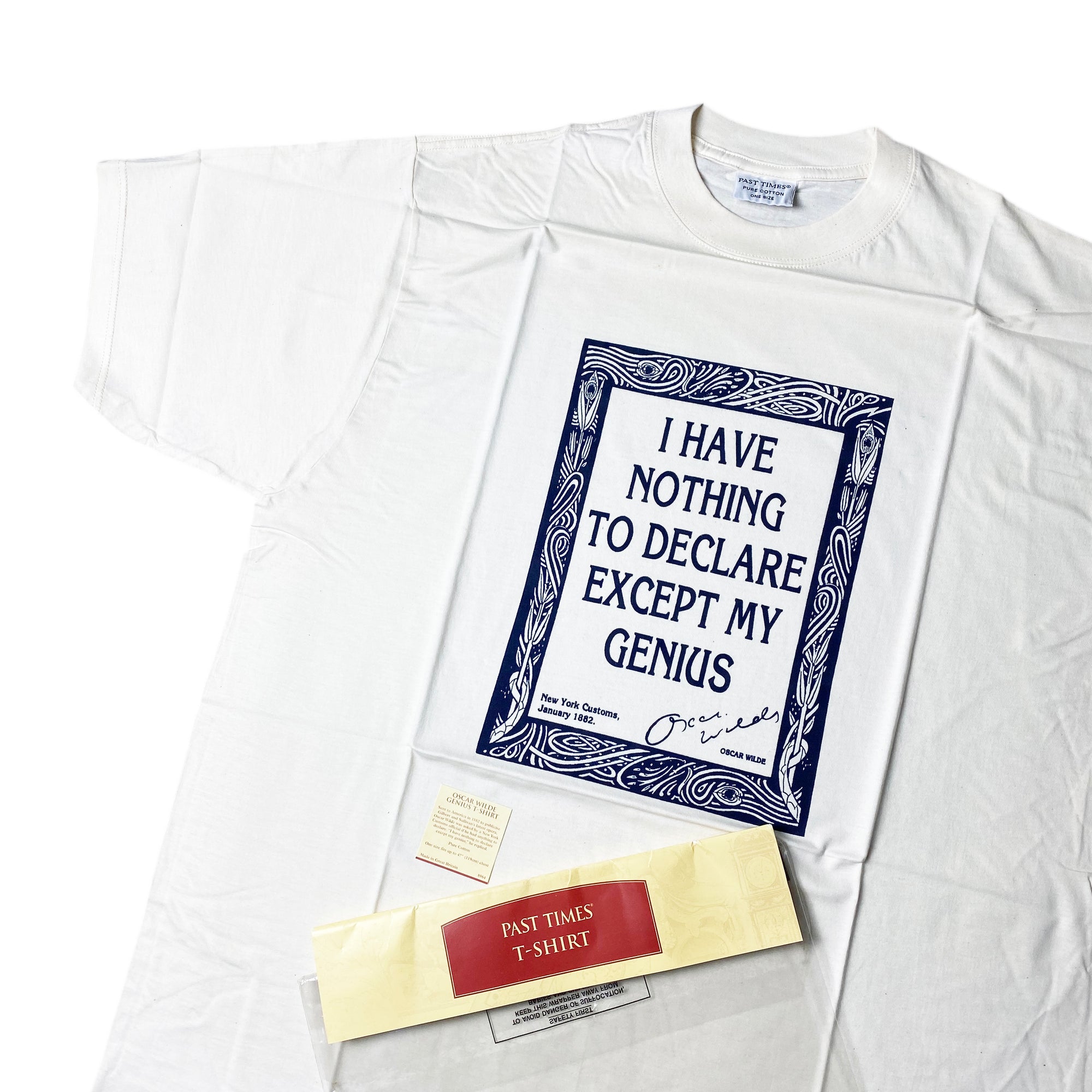 Mid 90's Oscar Wilde 'I Have Nothing To Declare Except My Genius' T-Shirt