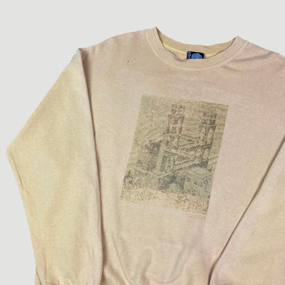 00’s M.C. Escher 'Waterfall' Sweatshirt