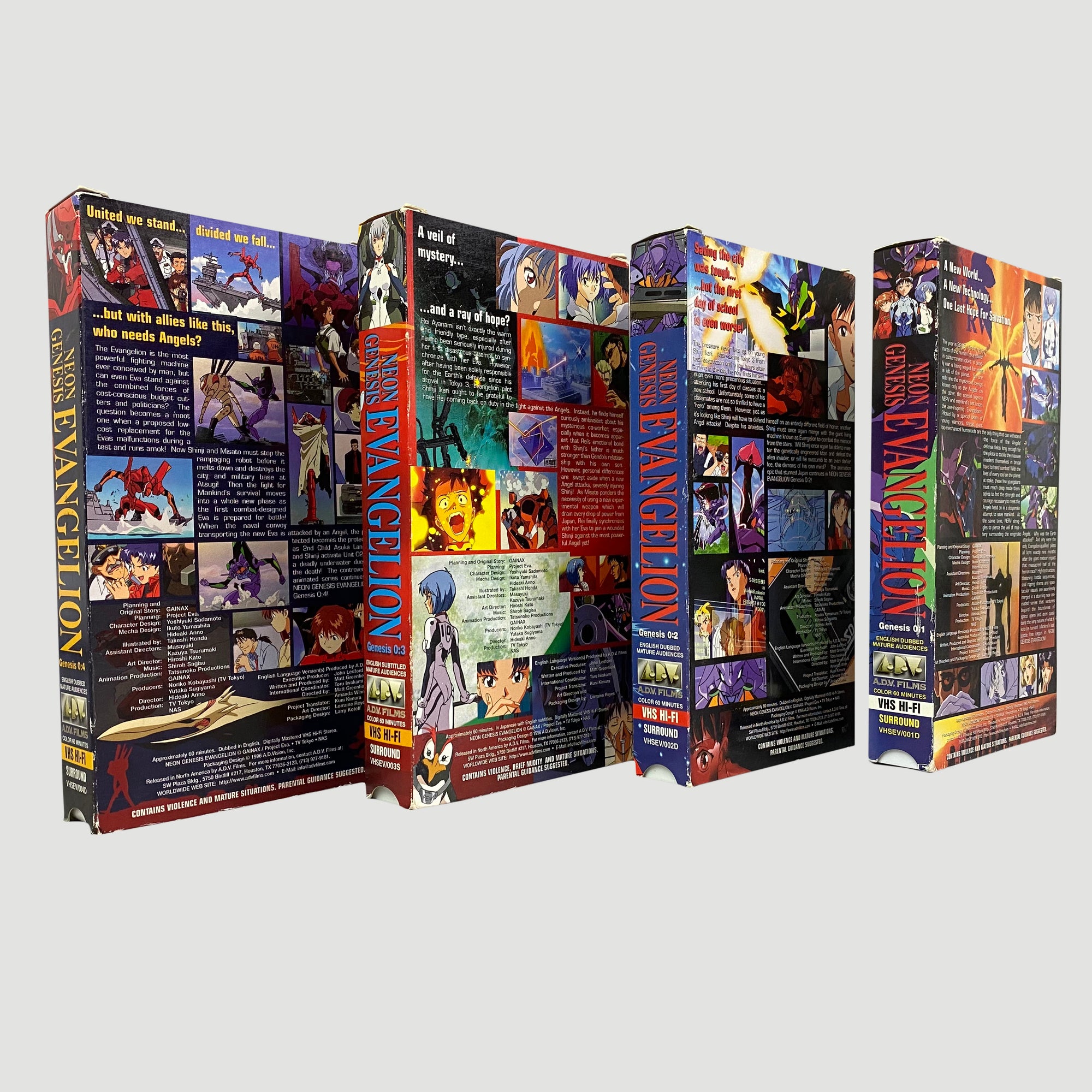 1996 Neon Genesis Evangelion NTSC VHS Set