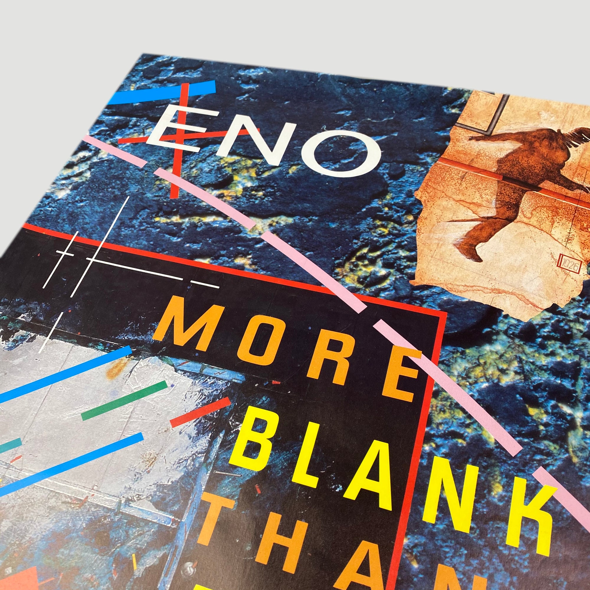1986 Brian Eno 'More Blank Than Frank' Poster