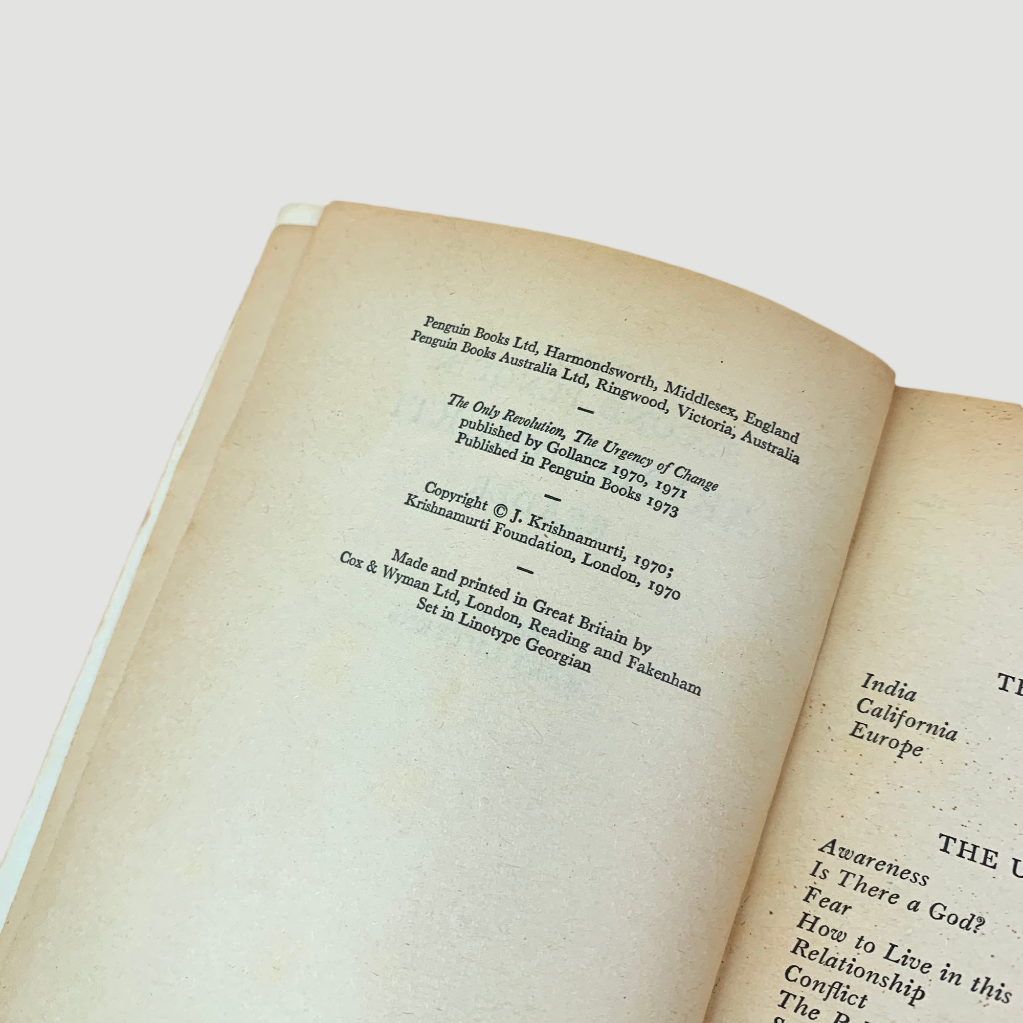 1987/1973 J. Krishnamurti 'The Penguin Krishnamurti Reader/The Second Penguin Krishnamurti Reader'