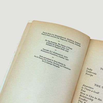 1987/1973 J. Krishnamurti 'The Penguin Krishnamurti Reader/The Second Penguin Krishnamurti Reader'
