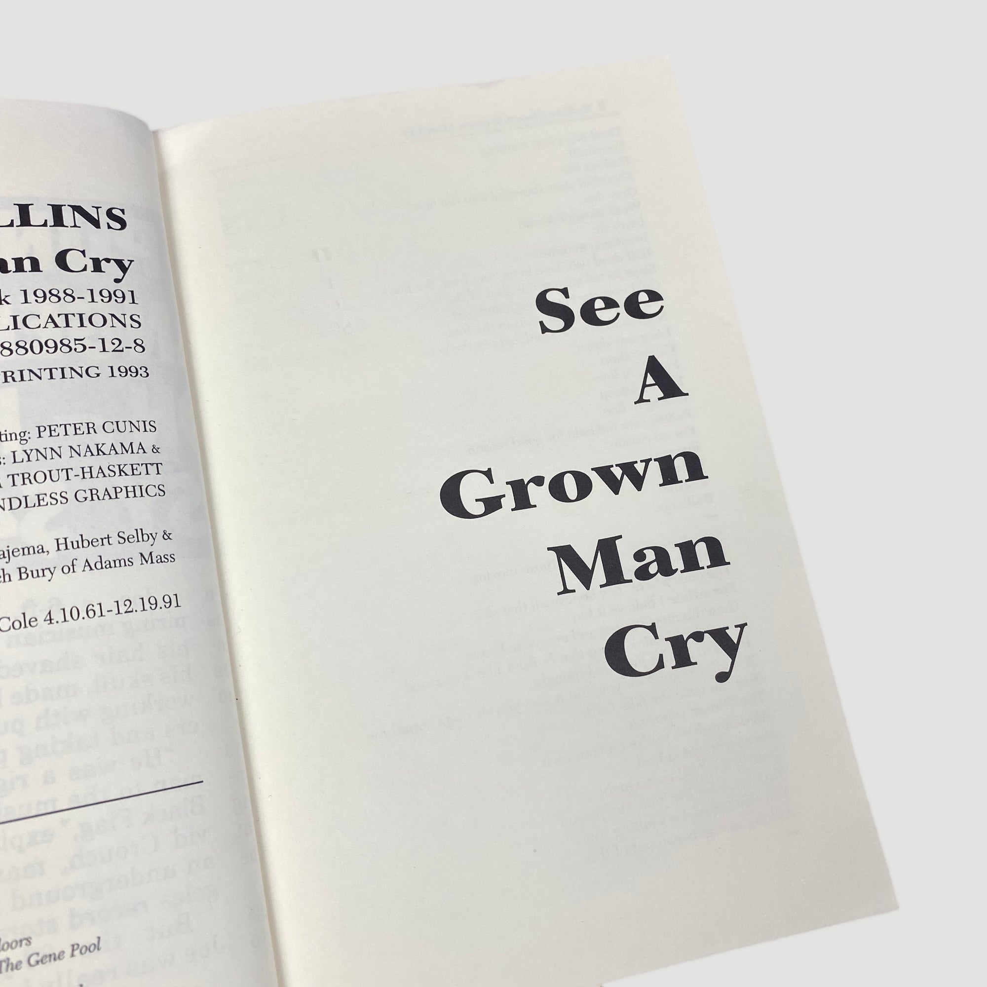 1993 Henry Rollins See A Grown Man Cry