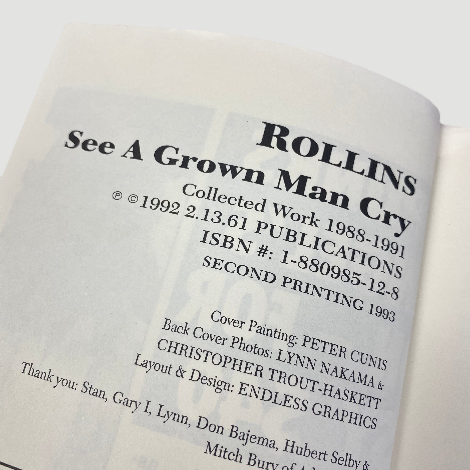 1993 Henry Rollins See A Grown Man Cry