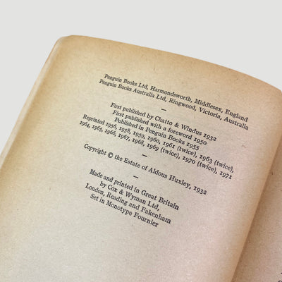 1971 Aldous Huxley 'A Brave New World'