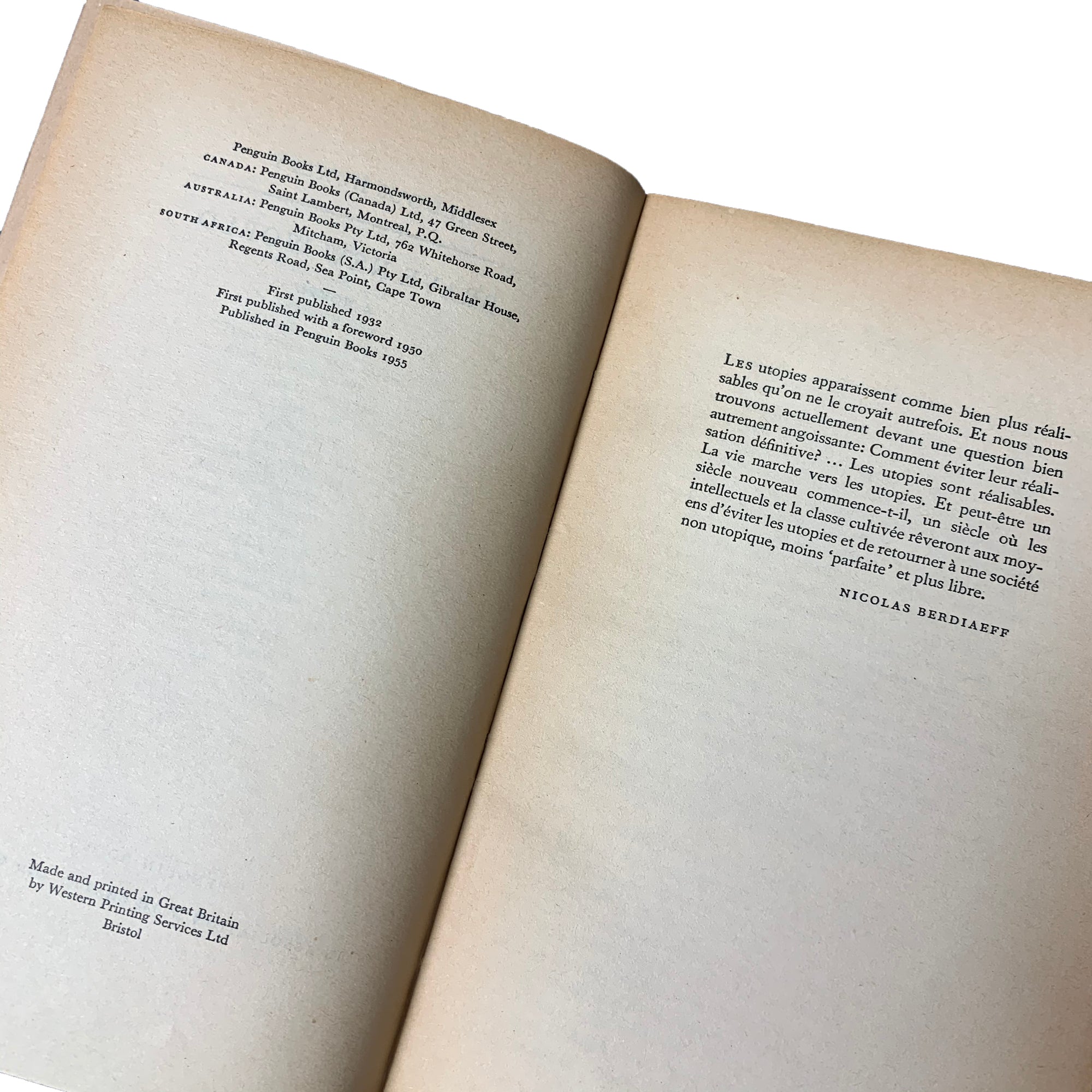 1955 Aldous Huxley 'Brave New World'