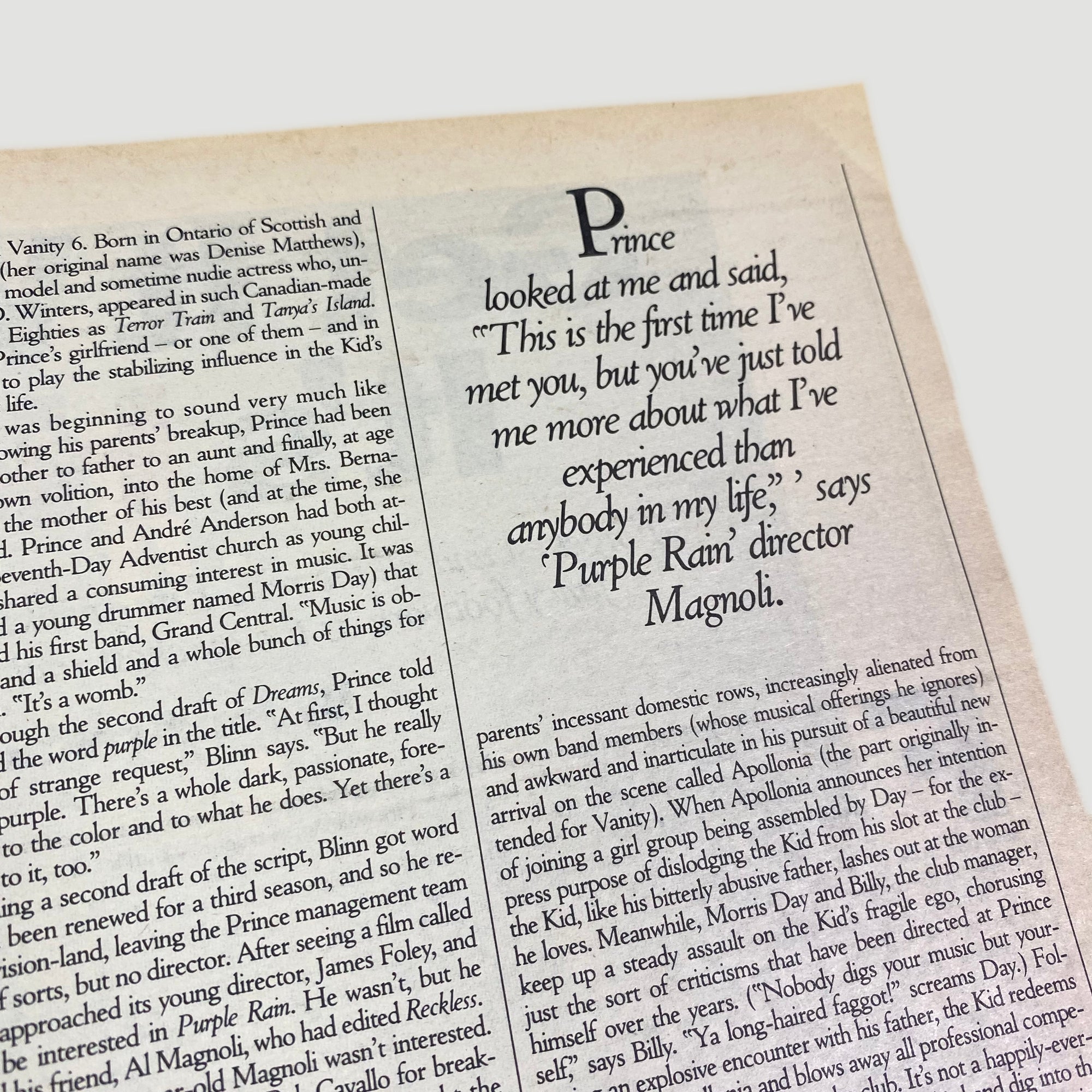 1984 Rolling Stone Prince Purple Rain Issue