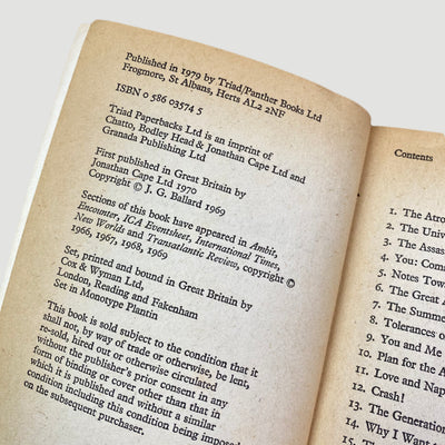 1979 J.G. Ballard 'The Atrocity Exhibition'