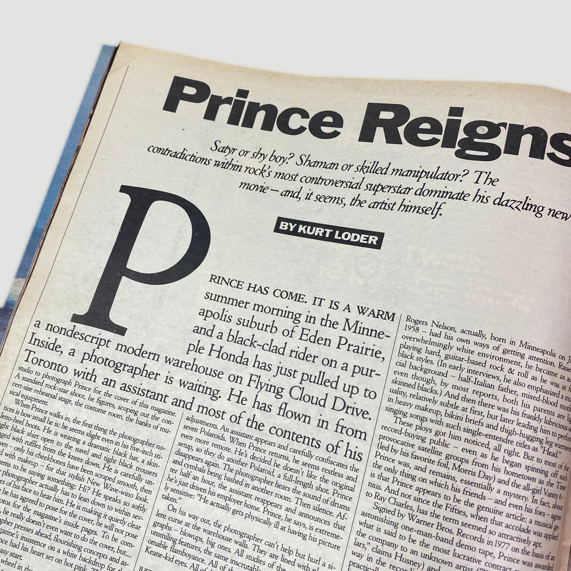 1984 Rolling Stone Prince Purple Rain Issue
