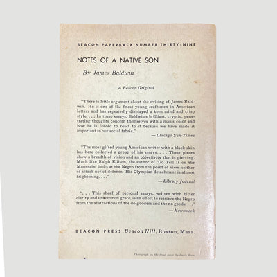 1963 James Baldwin Notes of a Native Son 1st Ed.