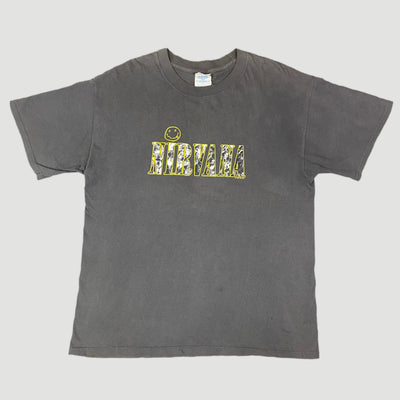 1997 Nirvana Logo Smiley T-Shirt
