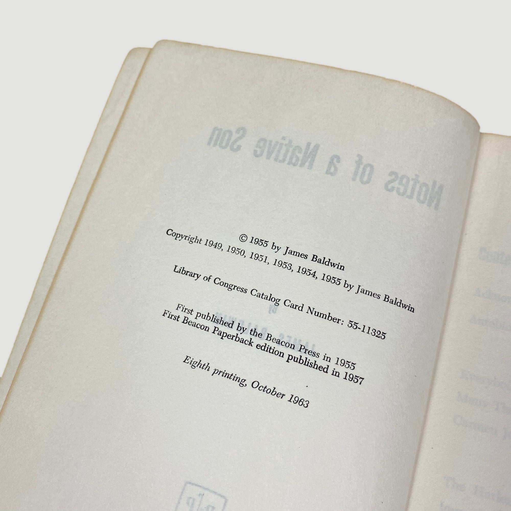 1963 James Baldwin Notes of a Native Son 1st Ed.