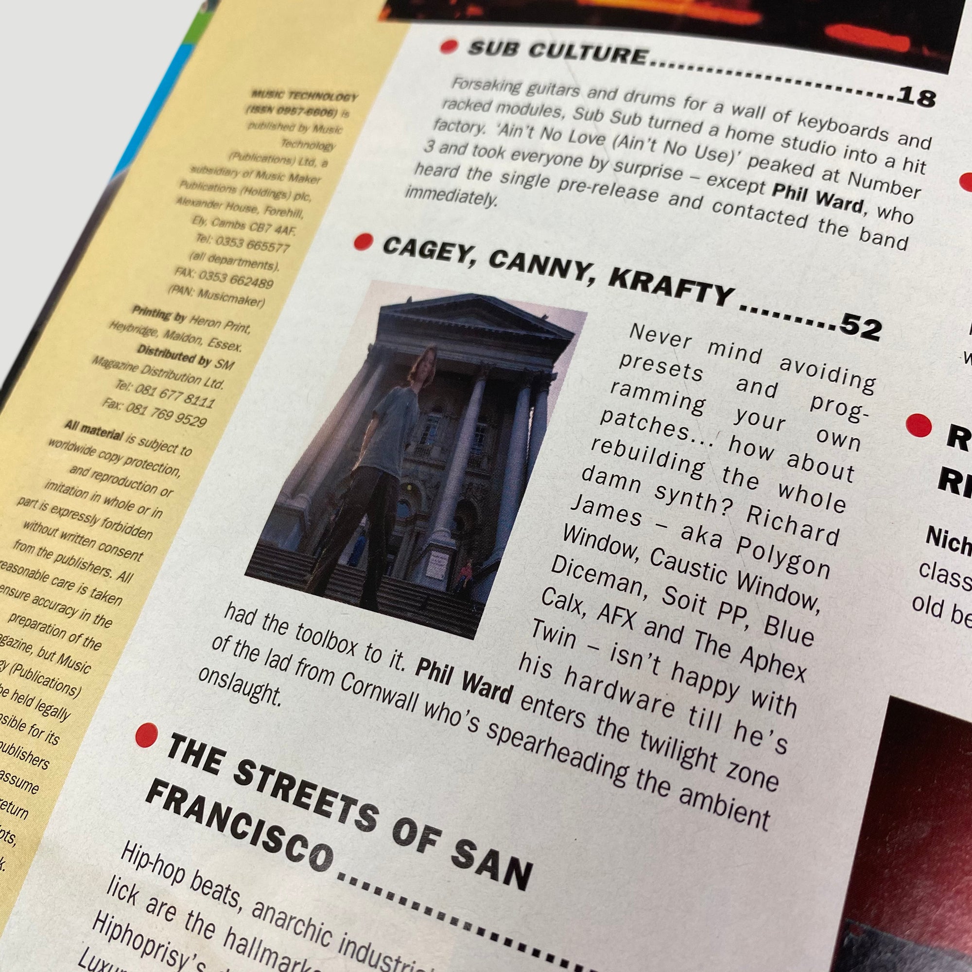 1993 The Music Technology Magazine Aphex Twin Issue