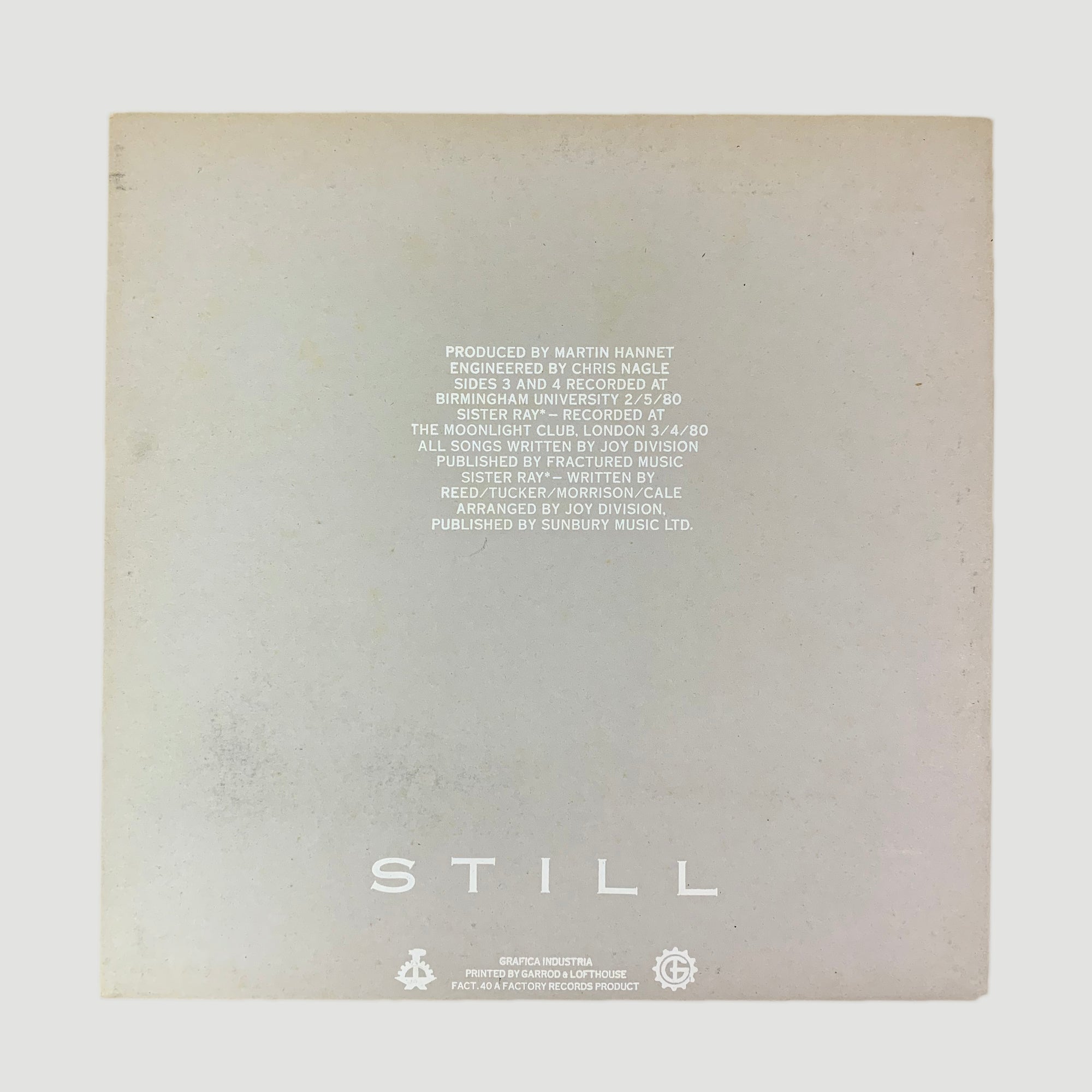 1981 Joy Division 'Still' UK 1st Press 2LP