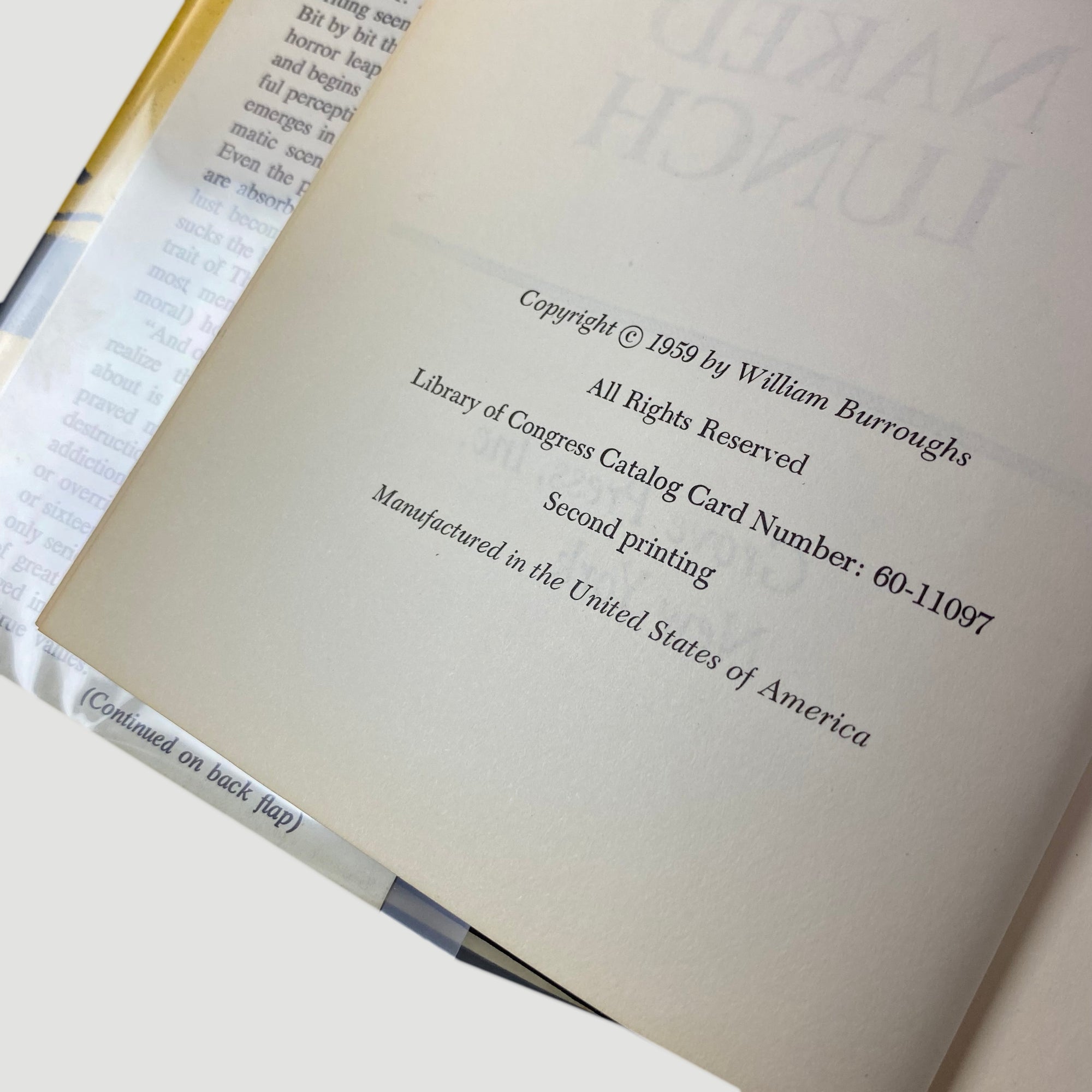 1959 William S. Burroughs 'Naked Lunch' 1st Edition