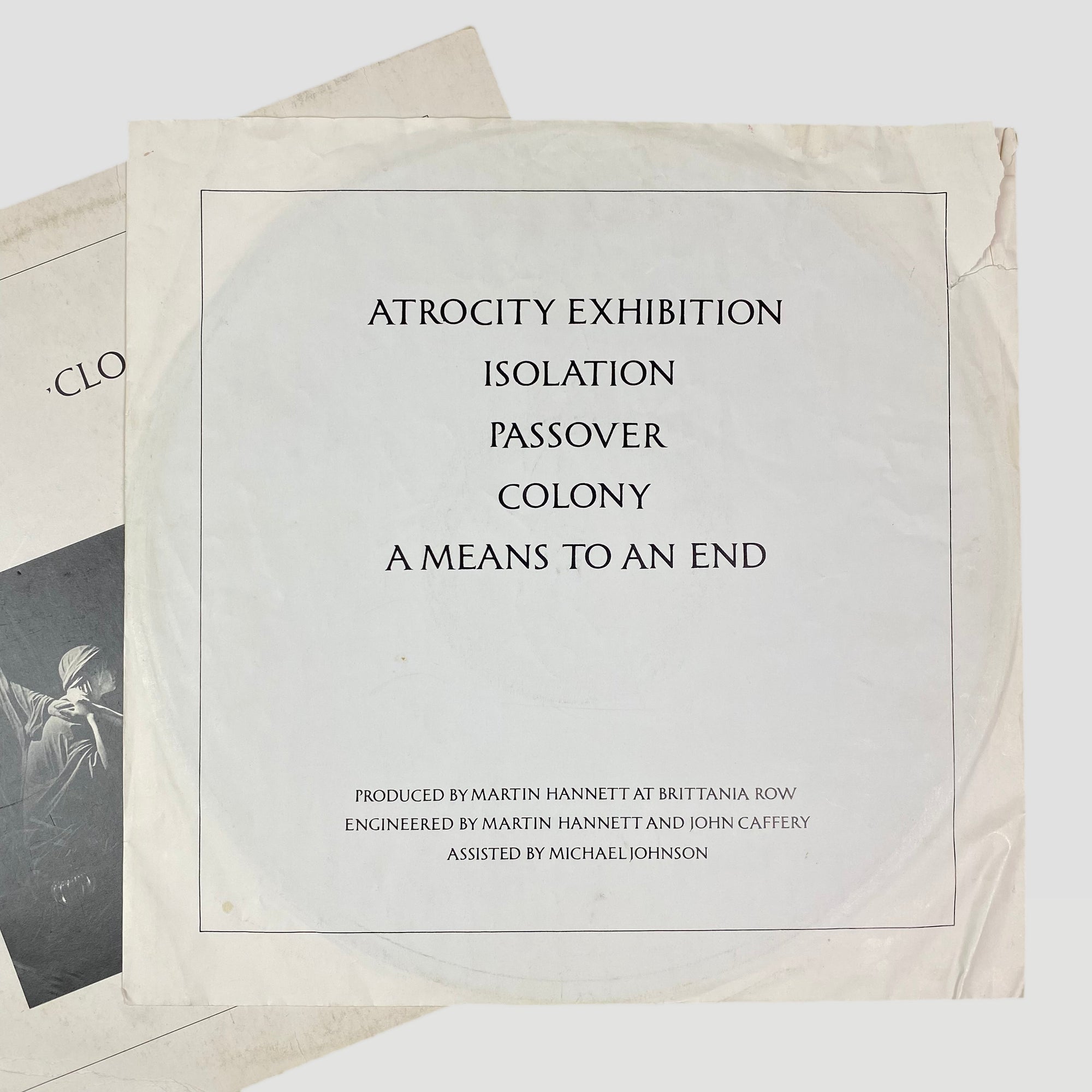 1981 Joy Division 'Closer' Vinyl LP