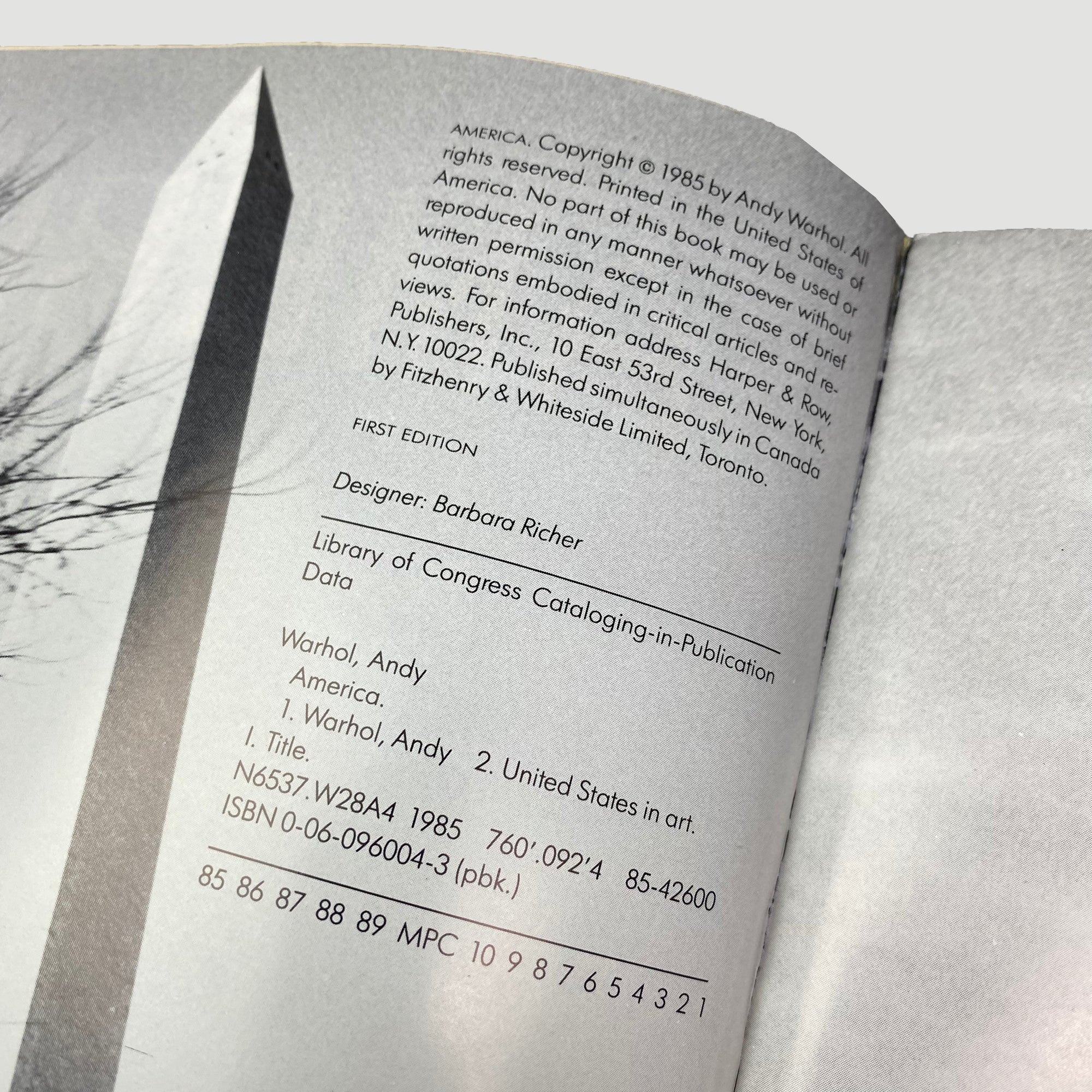1985 Andy Warhol 'America'