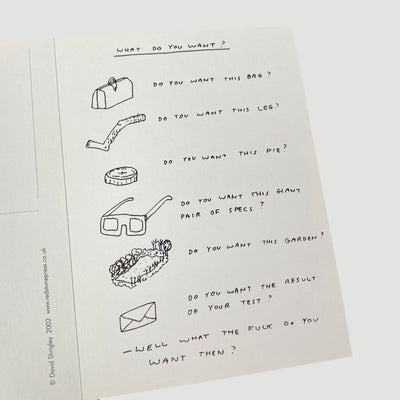 2002 David Shrigley 'Evil Thoughts' 24 Postcard Set