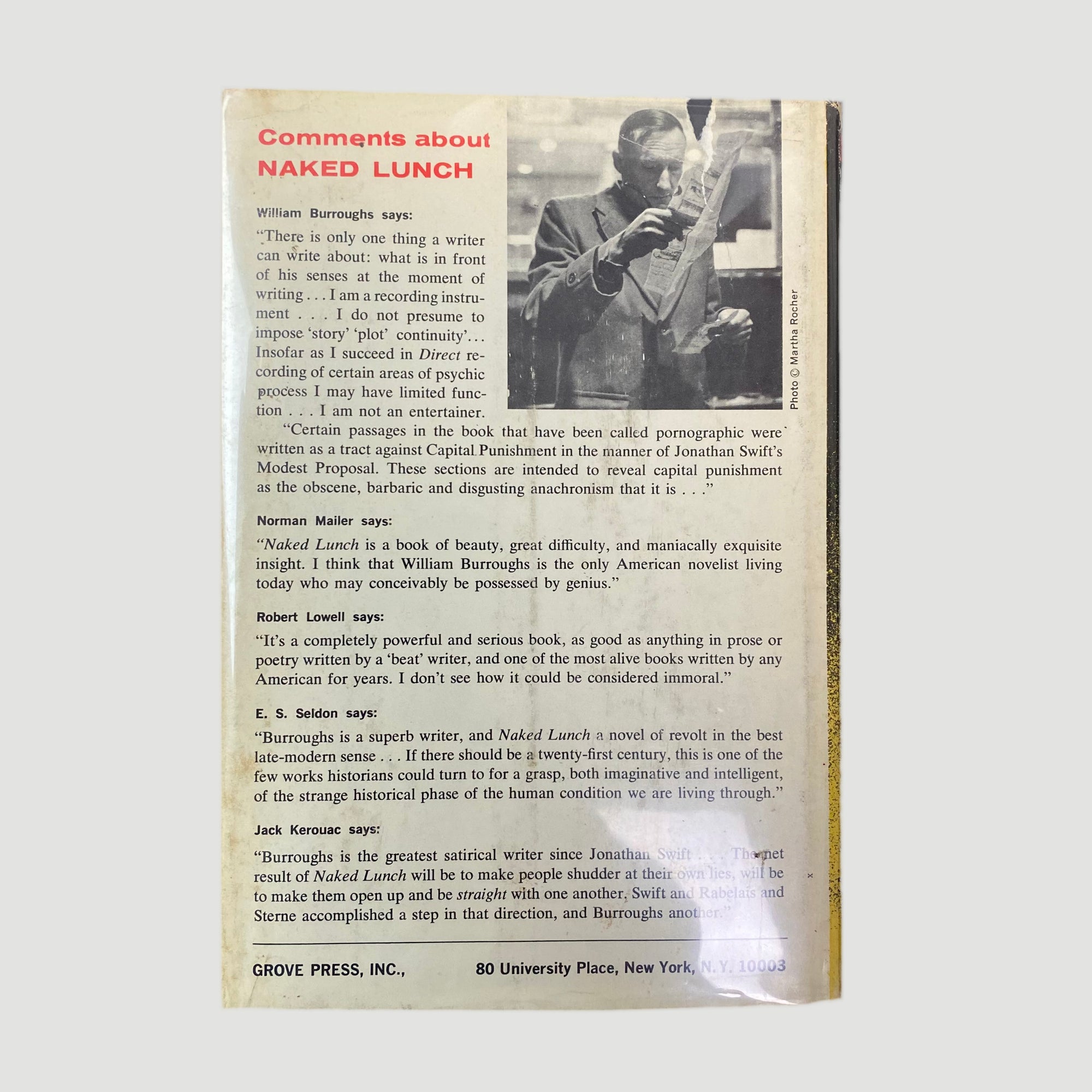 1959 William S. Burroughs 'Naked Lunch' 1st Edition