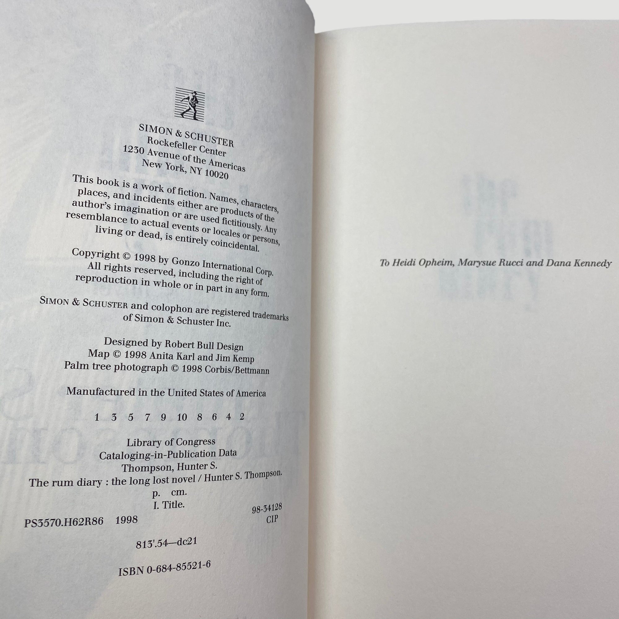 1998 Hunter S Thompson 'The Rum Diary'