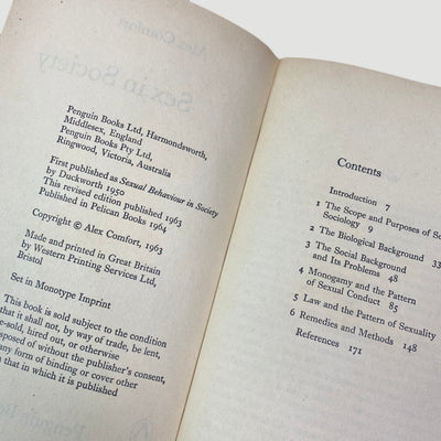 1964 Alex Comfort 'Sex in Society'