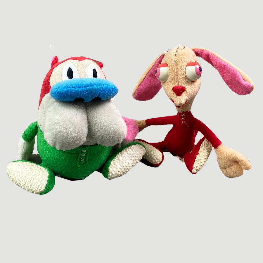 1992 Ren & Stimpy Nickelodeon Plush Toy Set