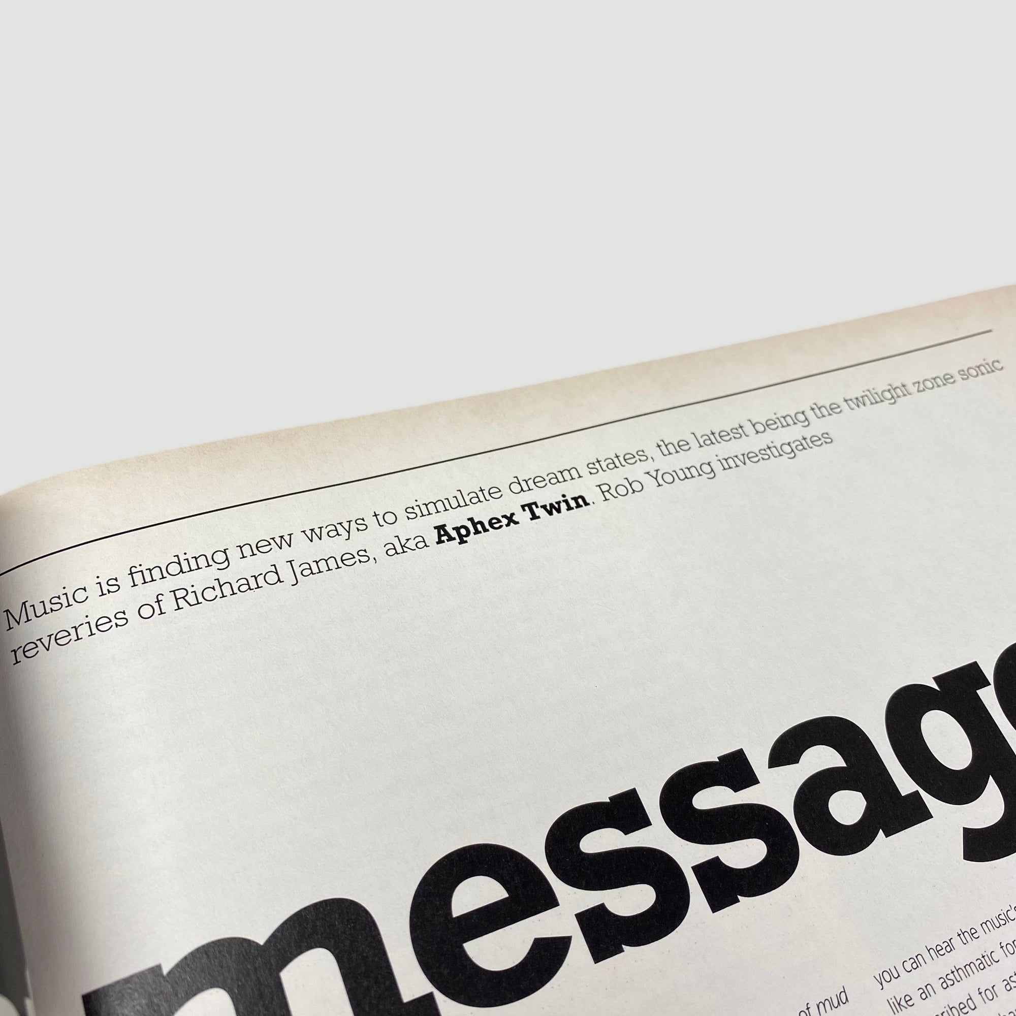 1995 Aphex Twin Wire Magazine