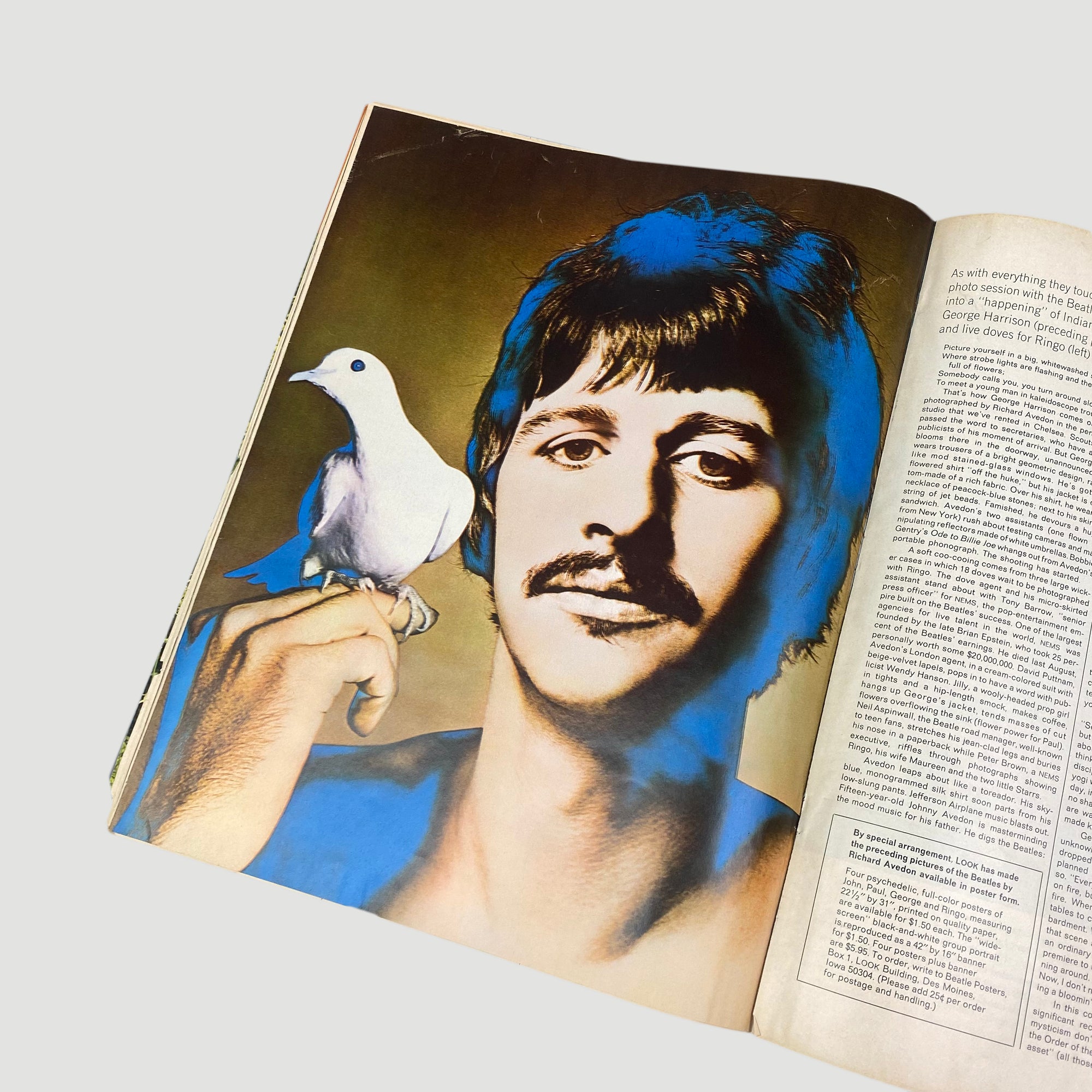 1968 Look Magazine The Beatles & Richard Avedon (with Poster)