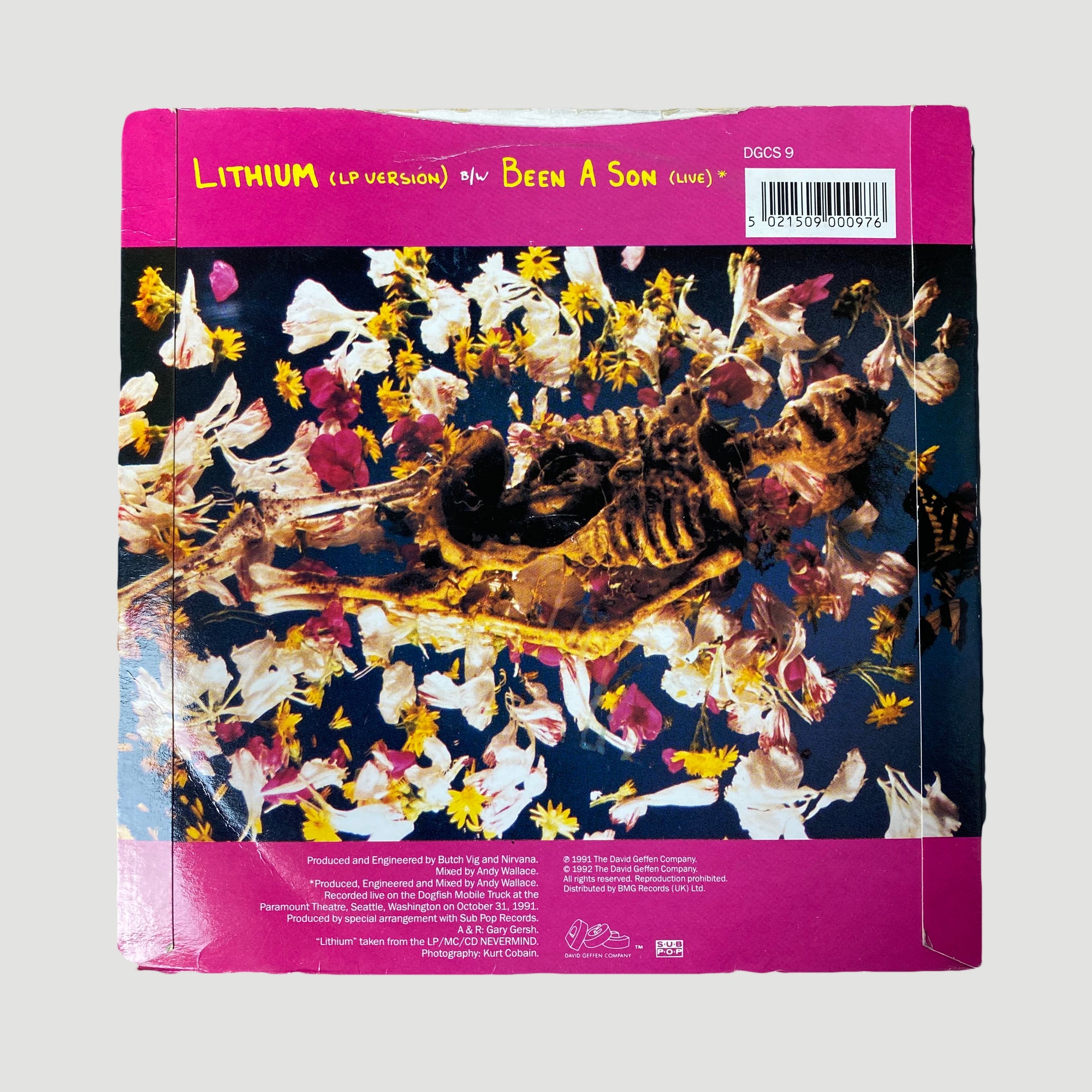 1992 Nirvana 'Lithium' 7" UK Single