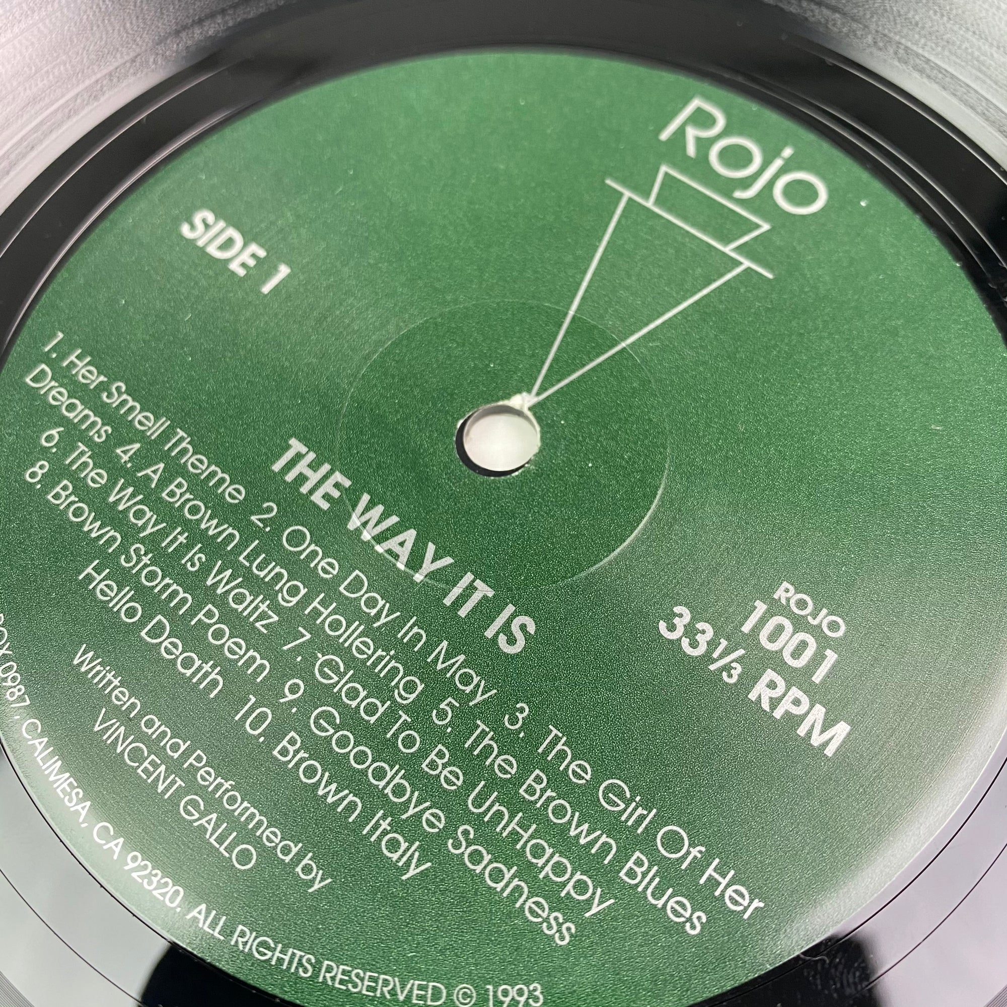 1993 Vincent Gallo 'The Way It Is' Soundtrack LP