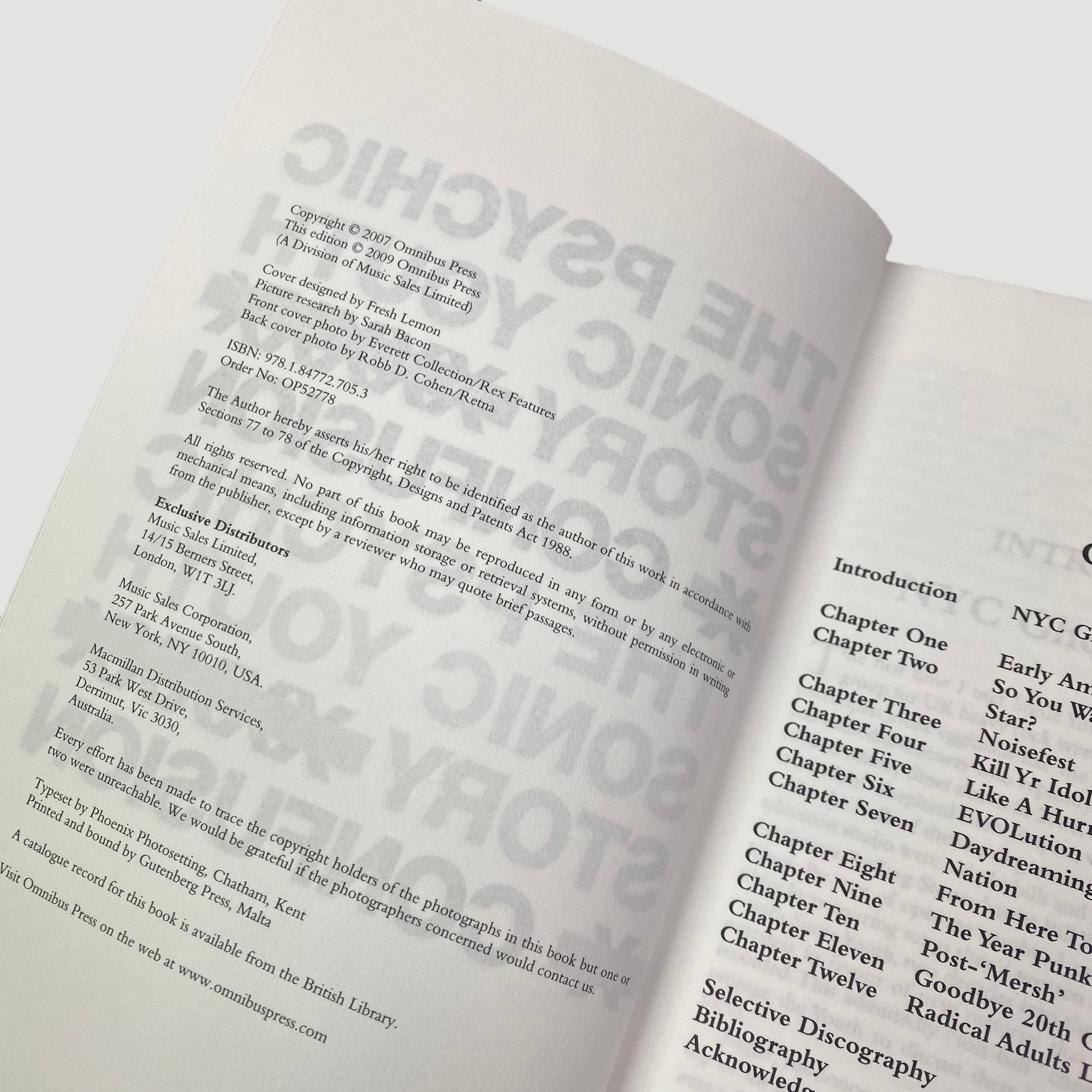 2009 Stevie Chick 'Psychic Confusion: The Sonic Youth Story'