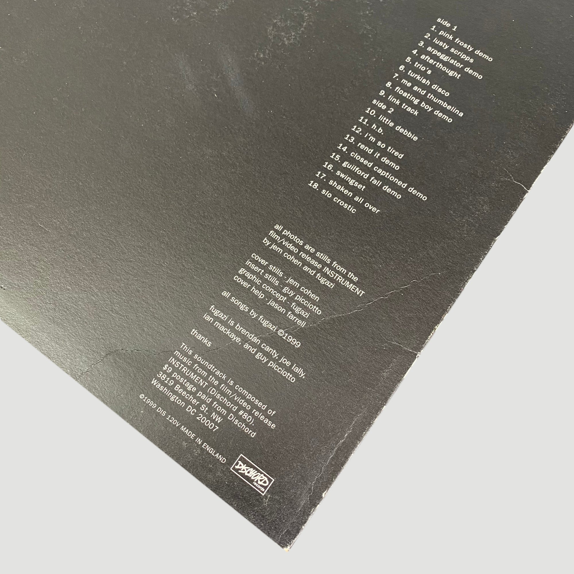 1999 Fugazi 'Instrument Soundtrack' LP