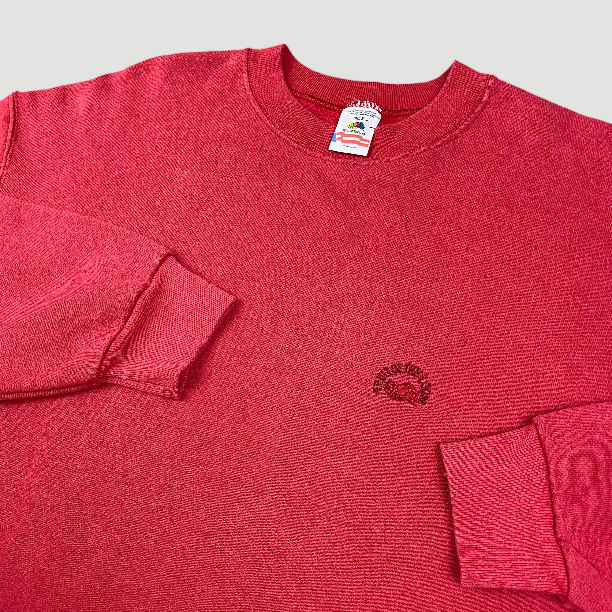 90's Fruit of the Loom Red Sweatshirt
