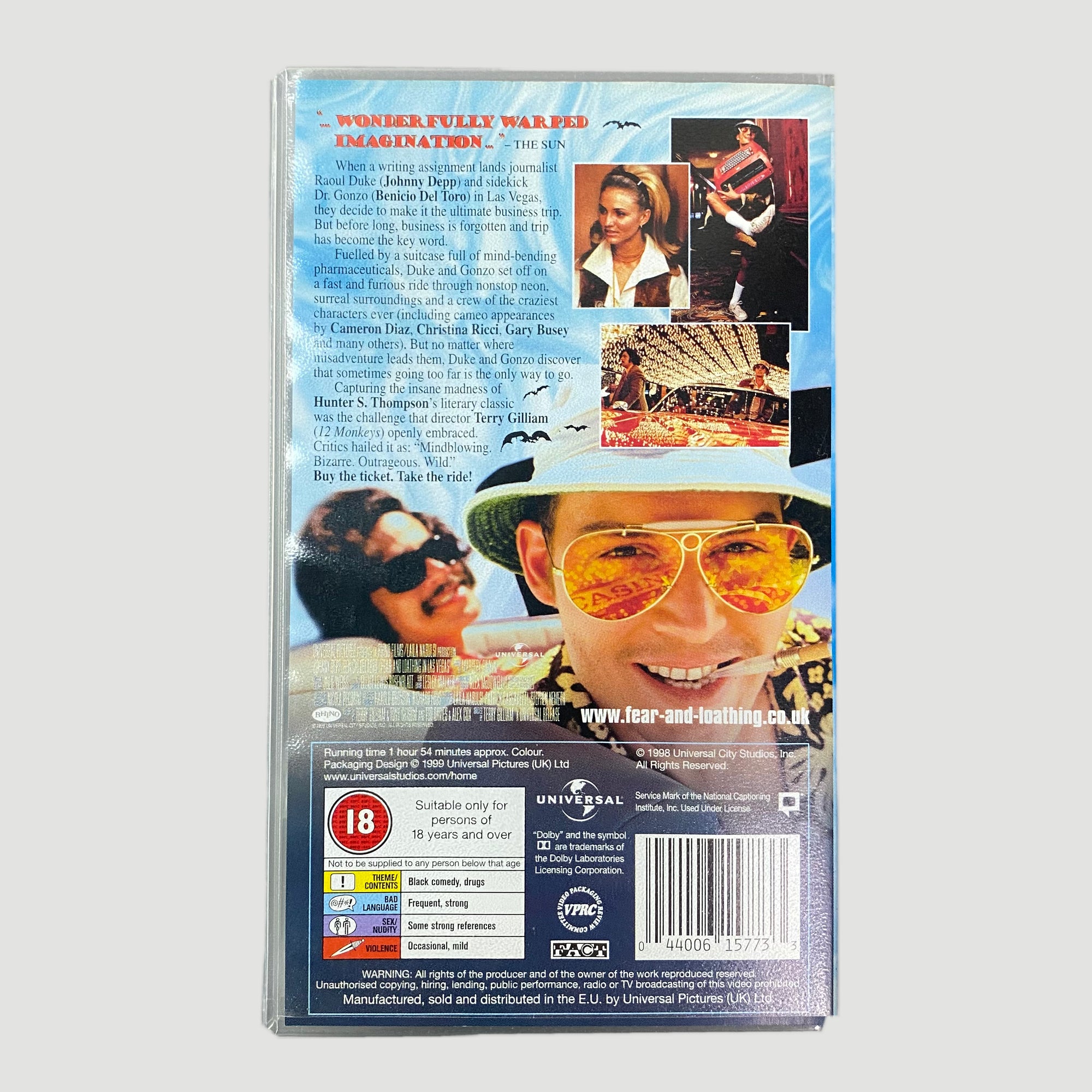 1999 Fear and Loathing in Las Vegas VHS
